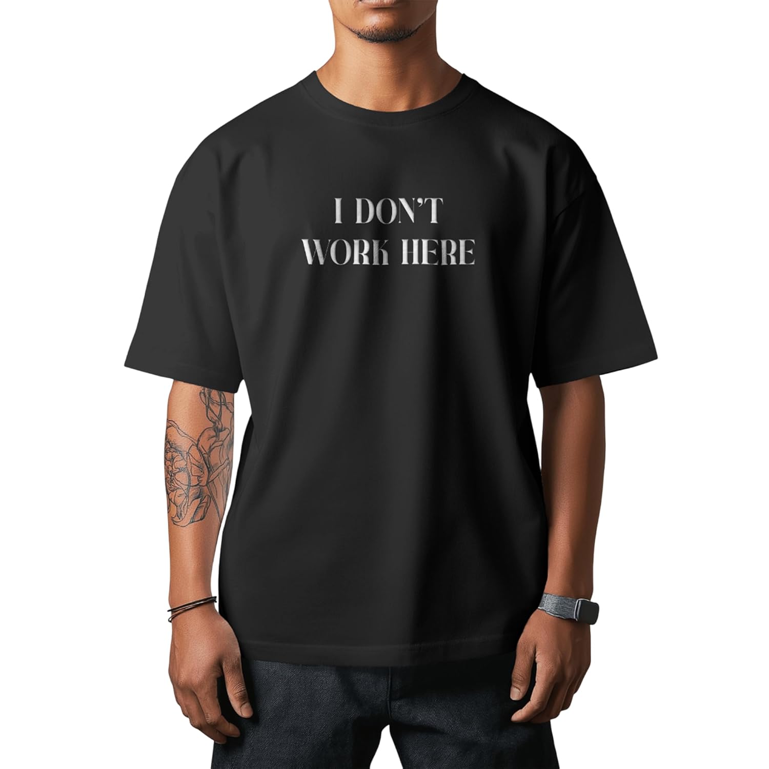 Buy Alt Art I Don't Work Here Funny Graphic Oversized T
